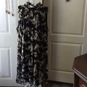 Lane Bryant Red Sleeveless Sundress with Peter Pan Collar